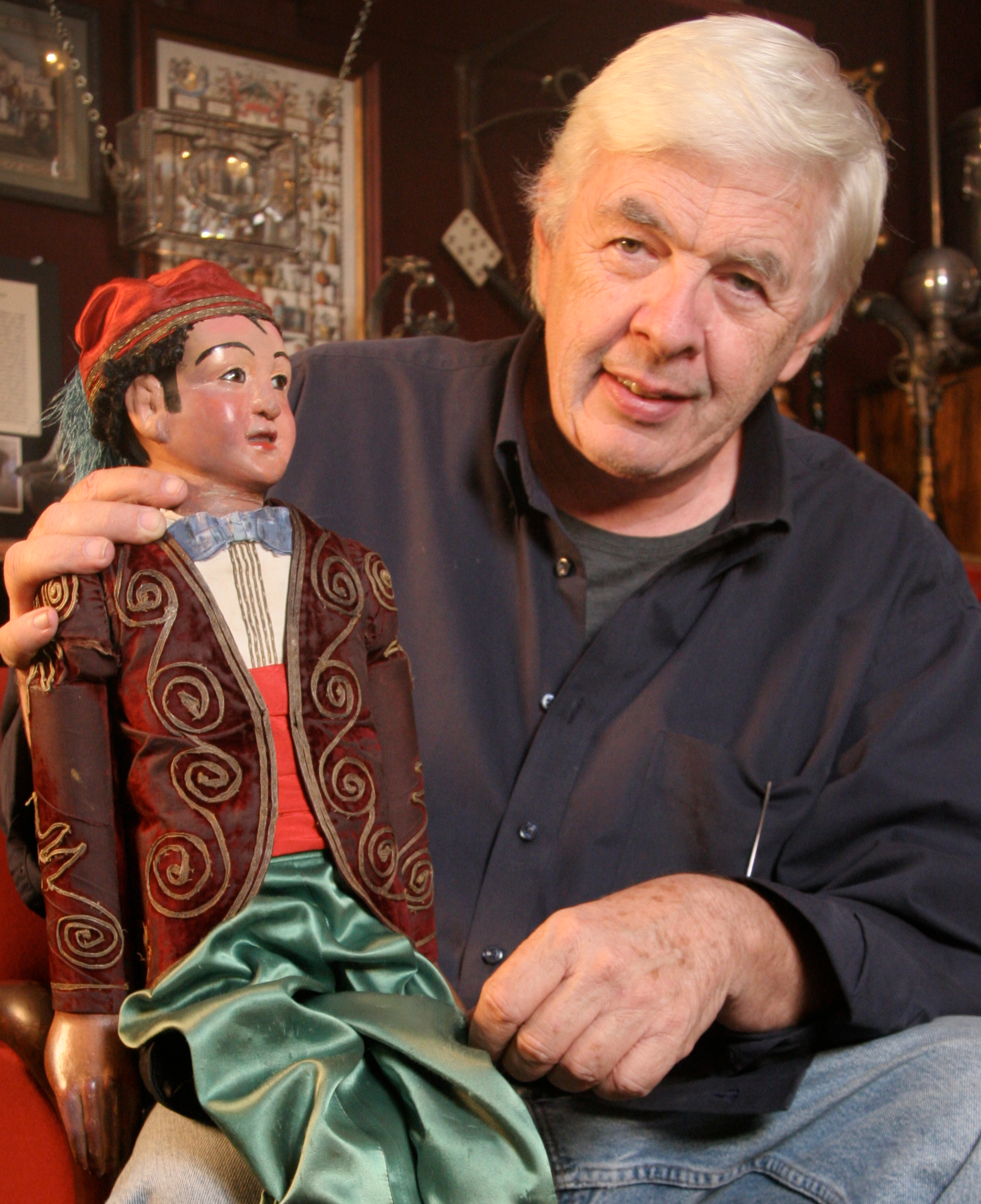 Picture of John Gaughan holding Robert-Houdin creation