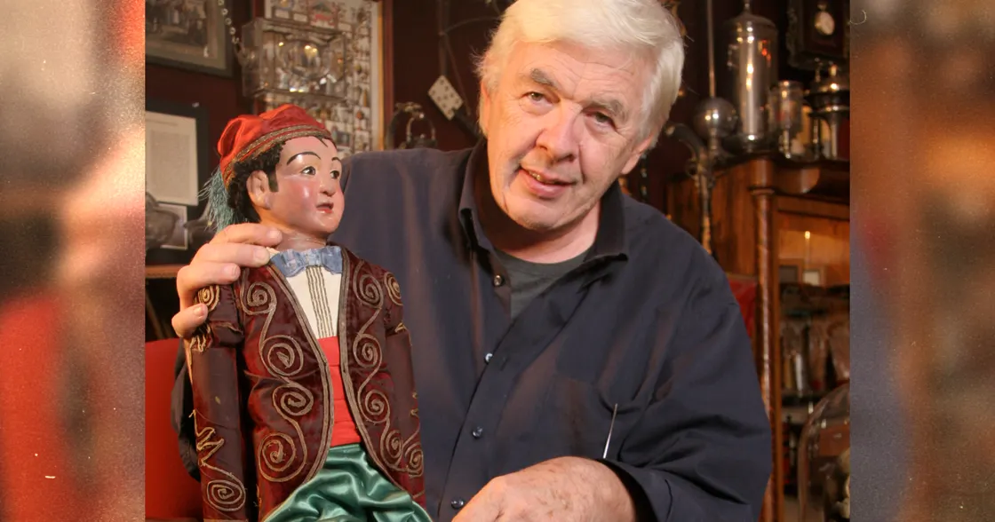 Picture of John Gaughan holding Robert-Houdin creation