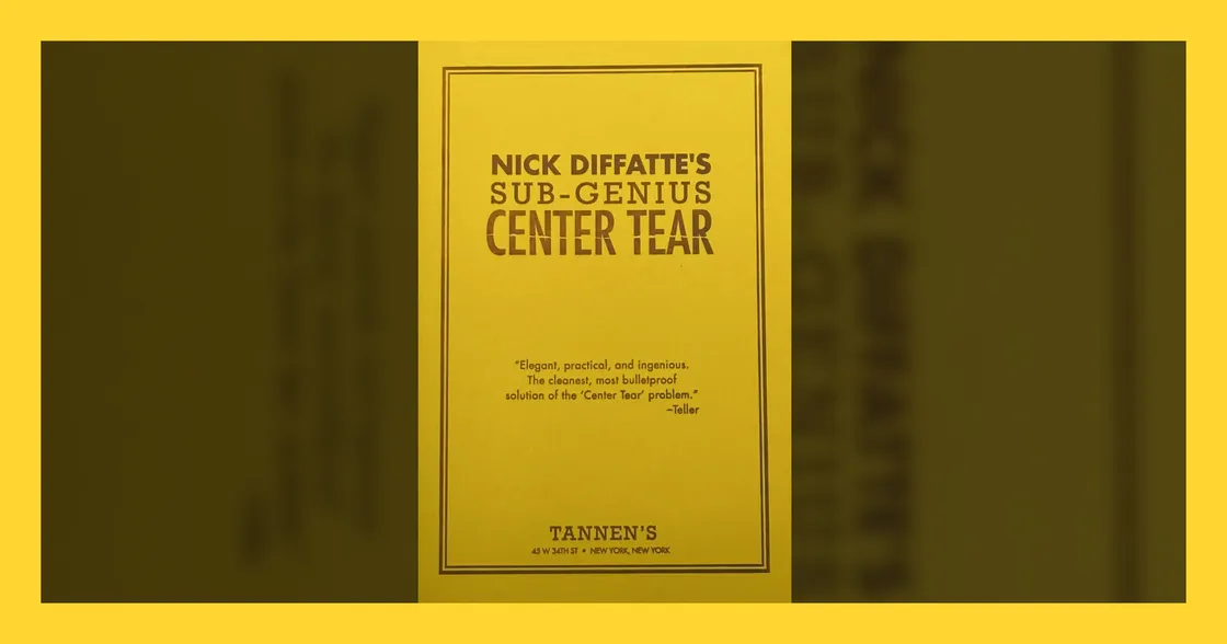 Nick Diffatte’s Sub-Genius Center Tear