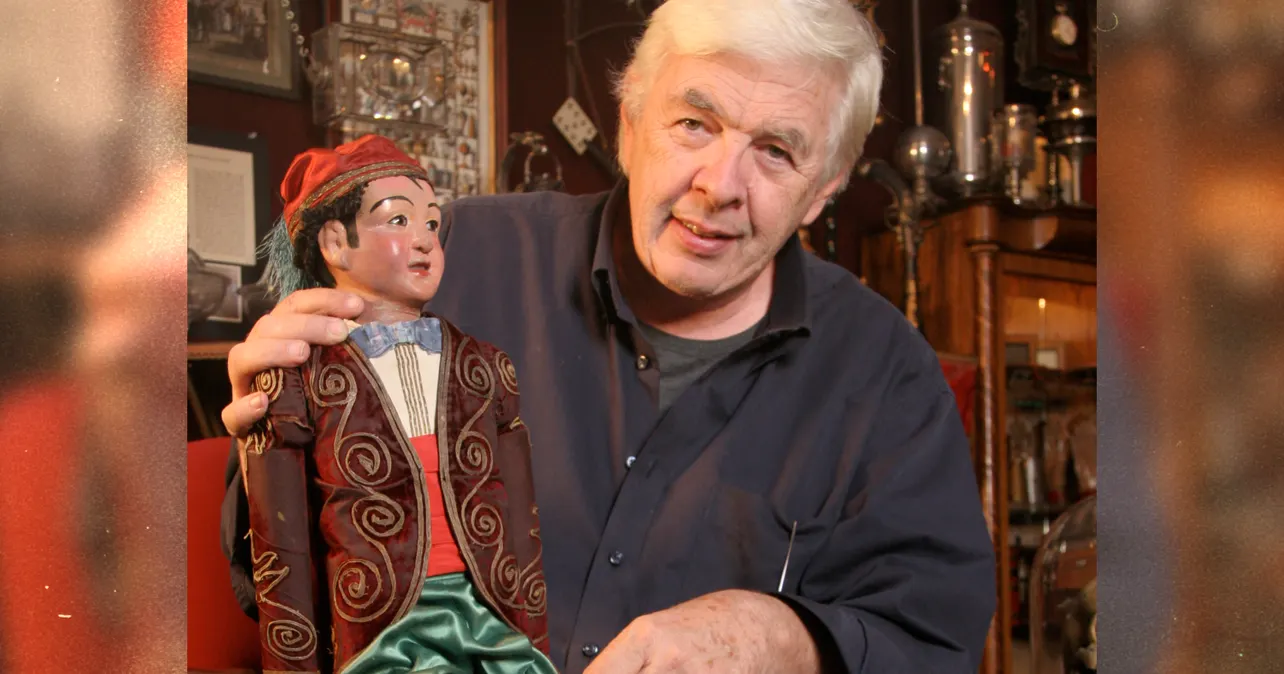 Picture of John Gaughan holding Robert-Houdin creation
