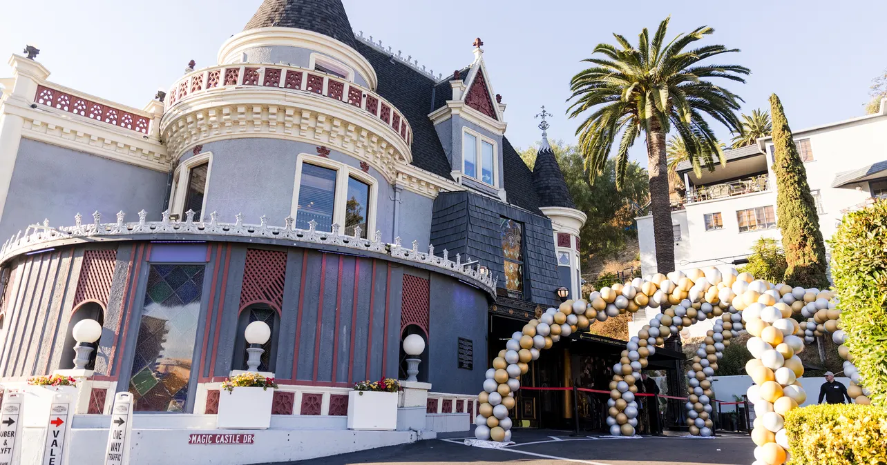 Photograph of The Magic Castle exterior on Founders' Day