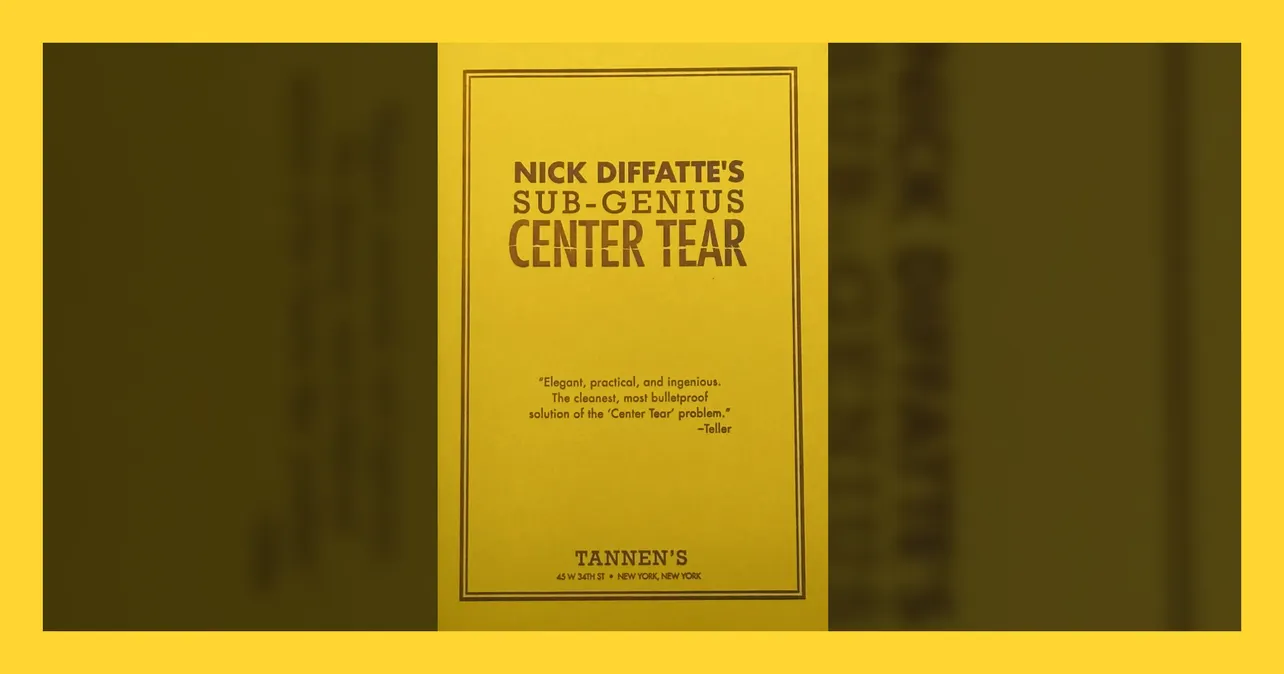Nick Diffatte’s Sub-Genius Center Tear