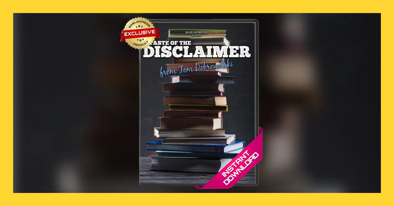A Taste of the  Disclaimer by Tom Dobrowolski