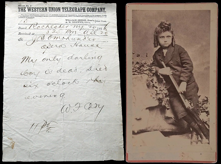 Kit Carson Cody and a telegram sent from Buffalo Bill to Texas Jack regarding Kit's death