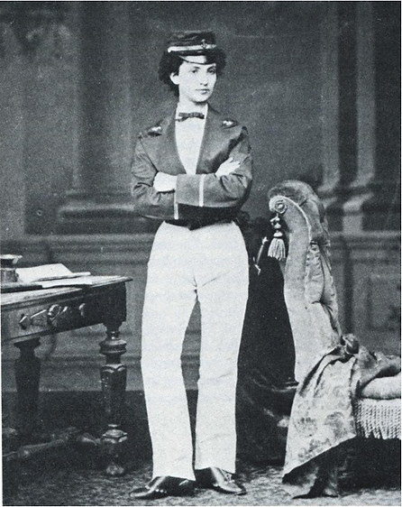 Morlacchi in her stage costume for "The French Spy."