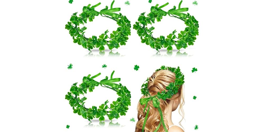 Green Flower Crown Headband