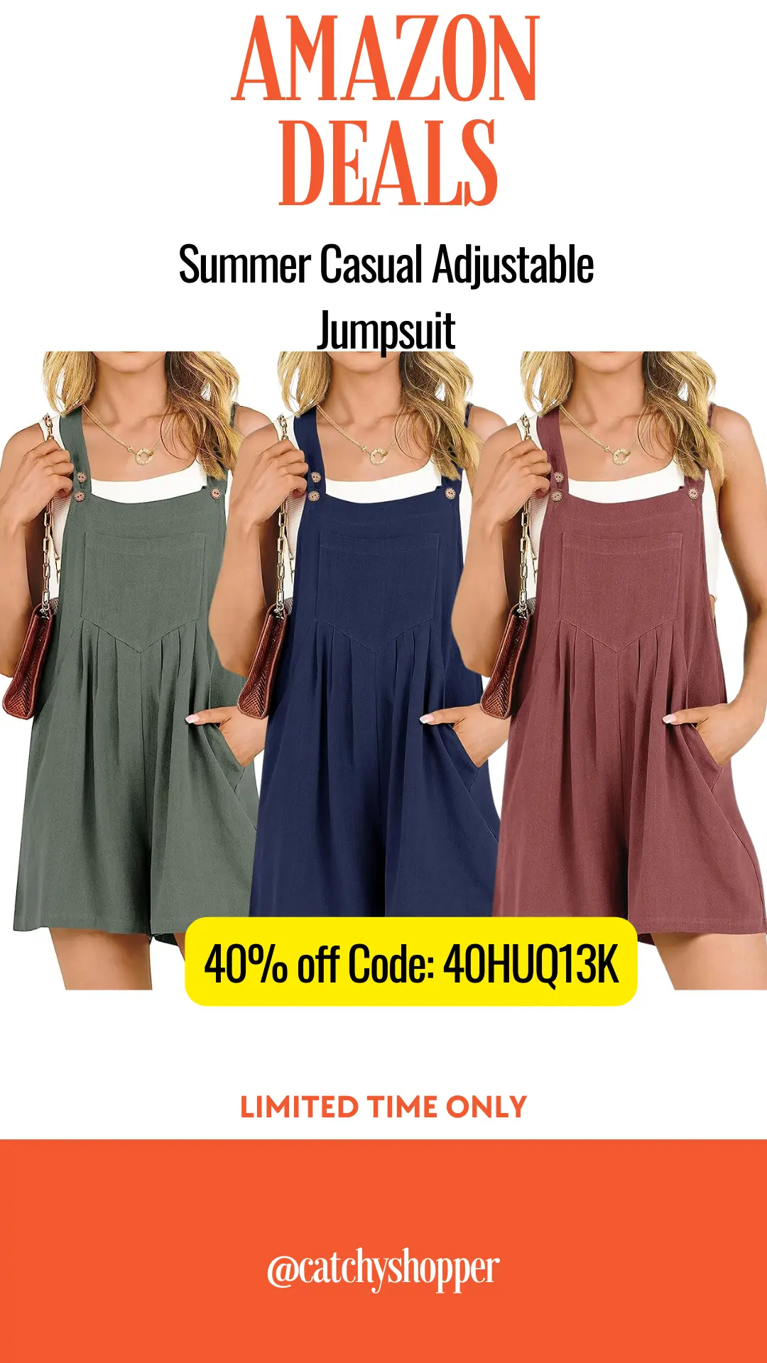 Summer Casual Adjustable Jumpsuit