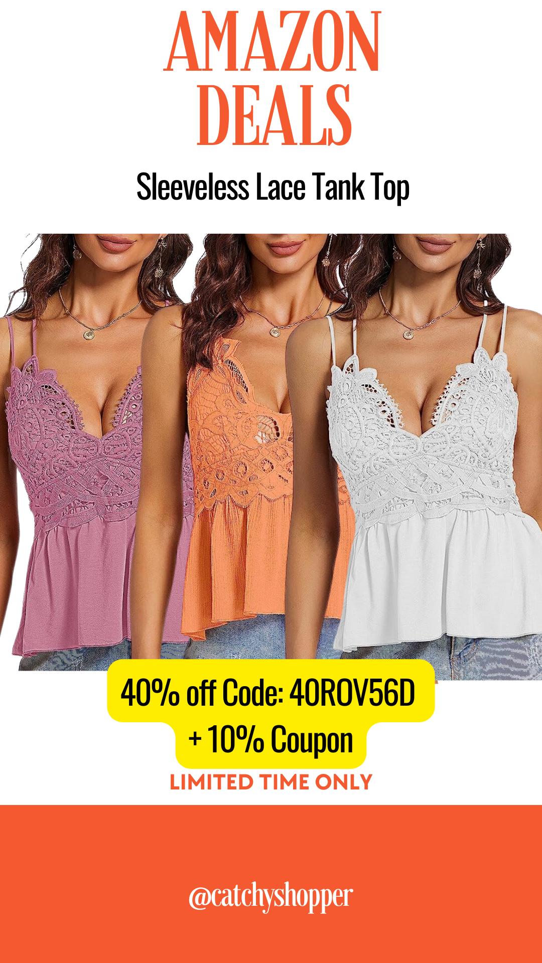 Sleeveless Lace Tank Top