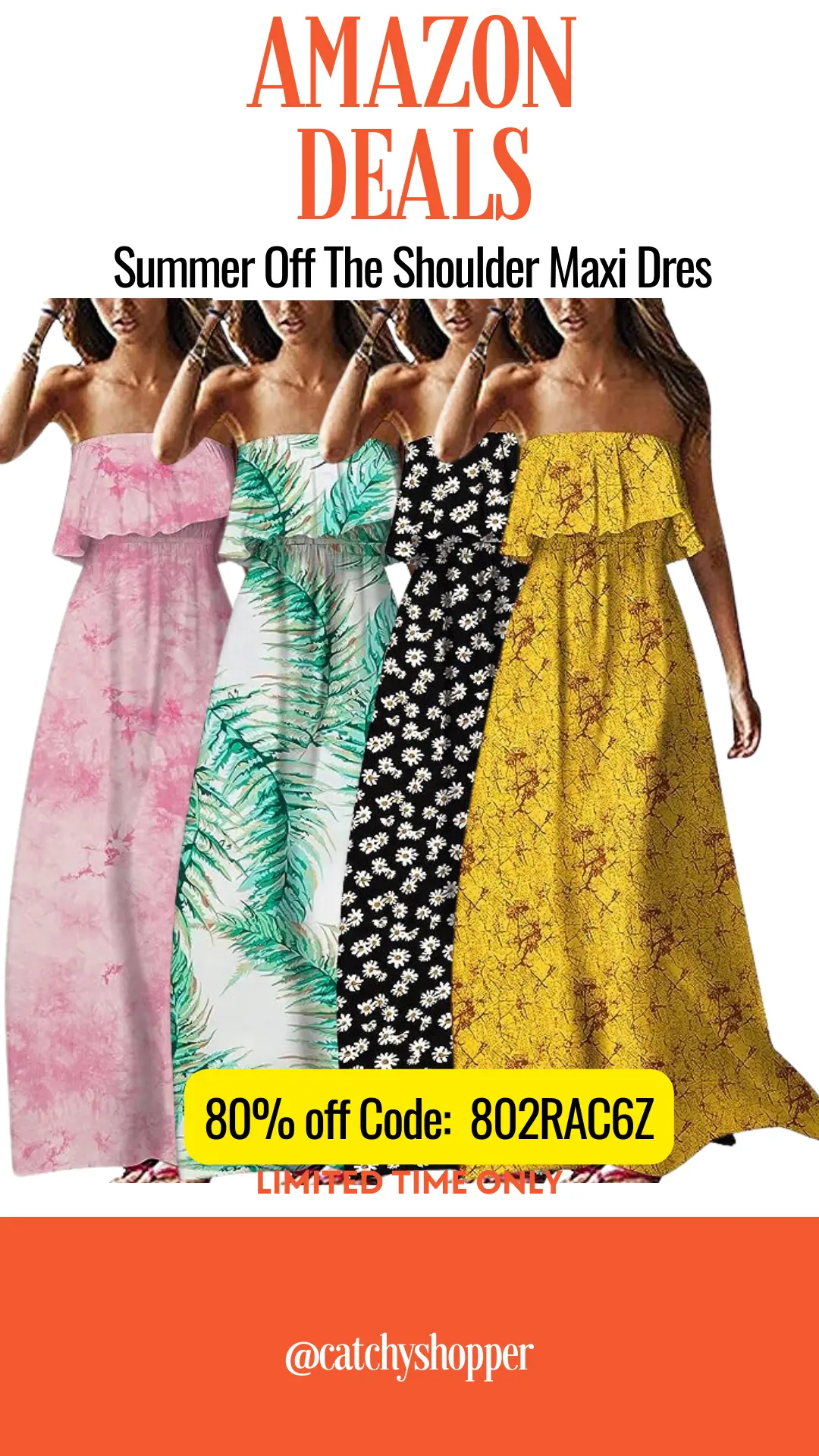 Summer Off The Shoulder Maxi Dress 