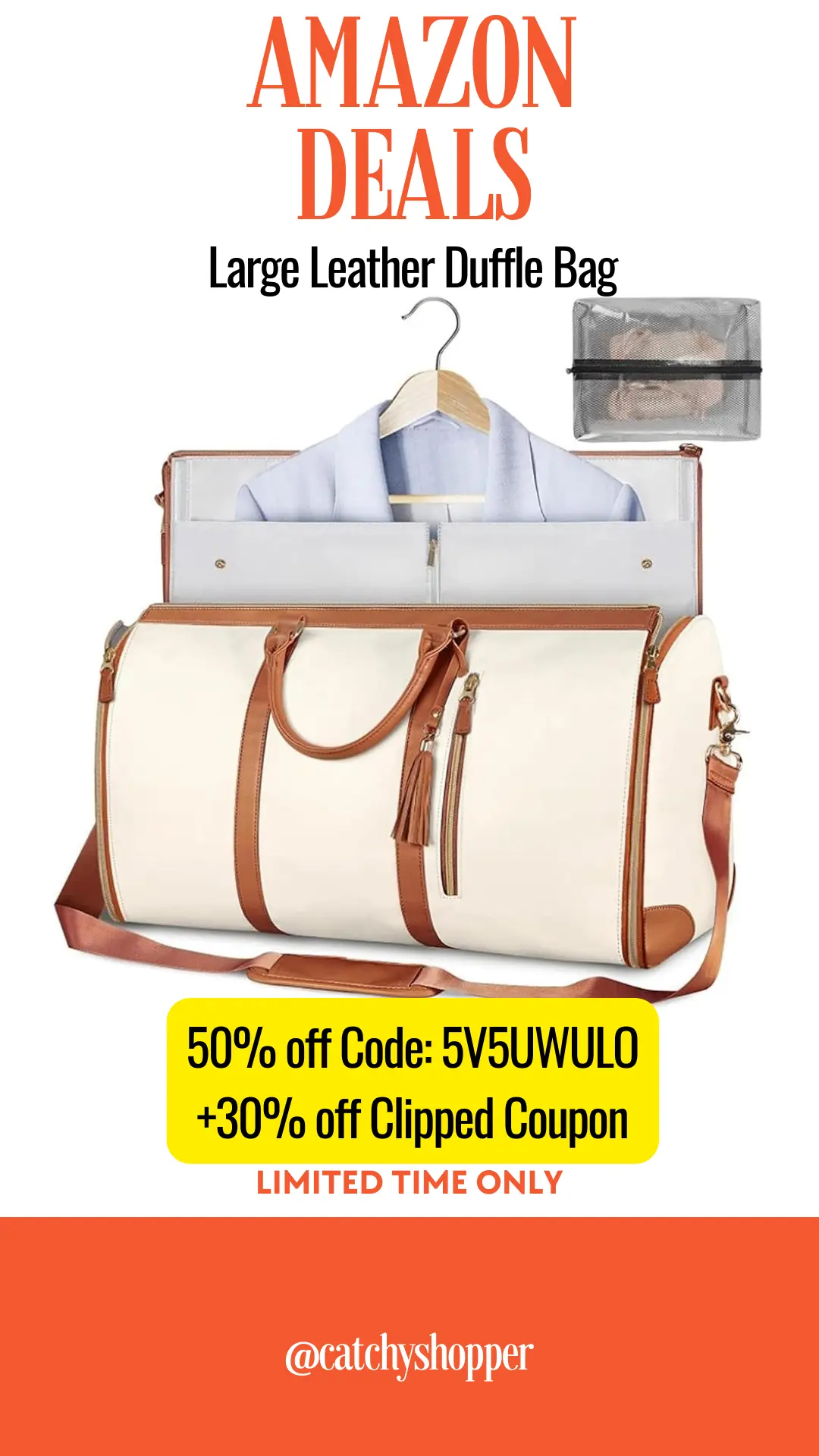 Large Leather Duffle Bag