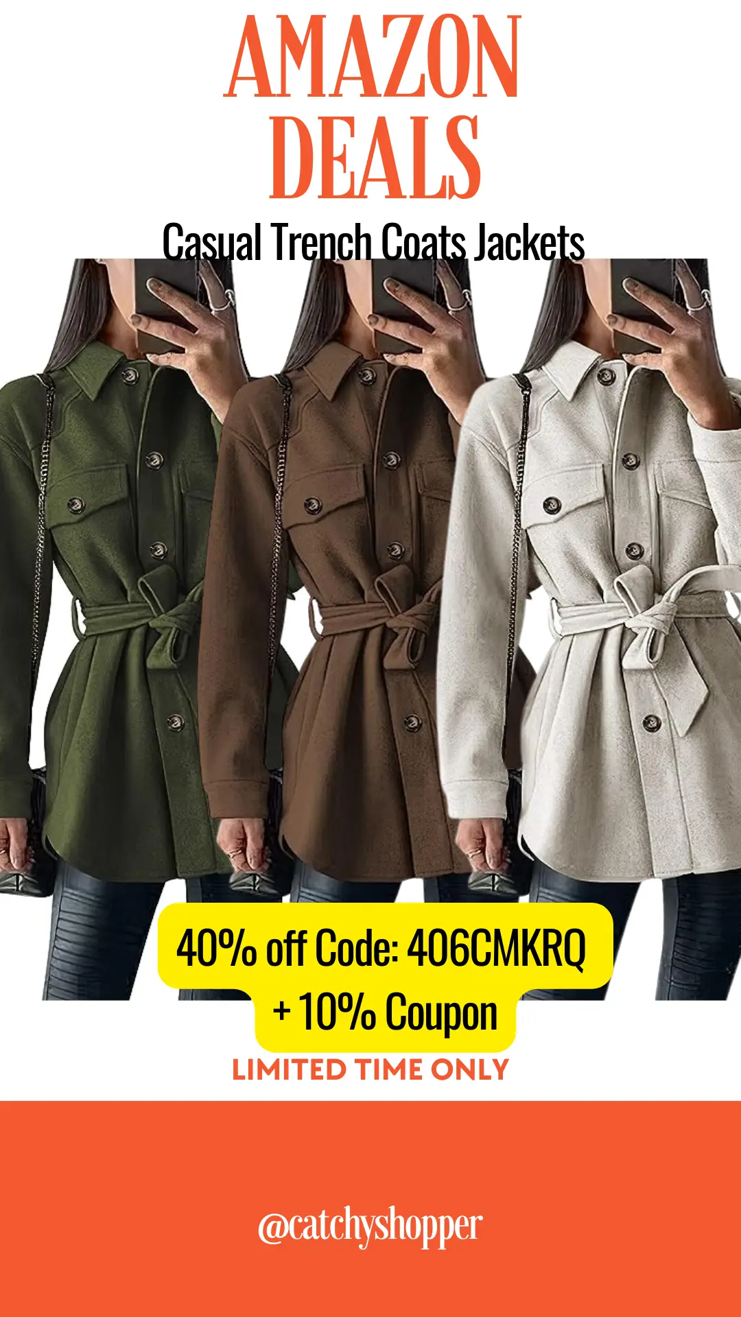 Casual Trench Coats Jackets