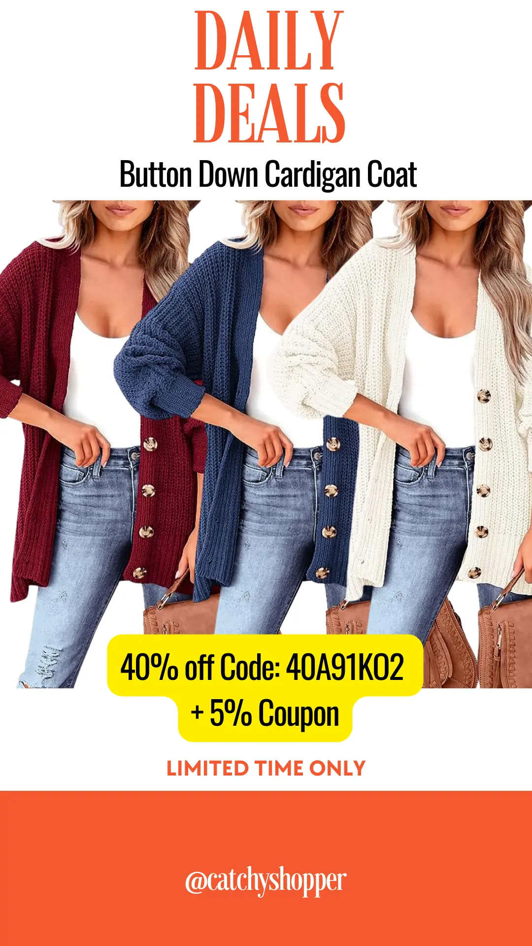 Button Down Cardigan Coat 