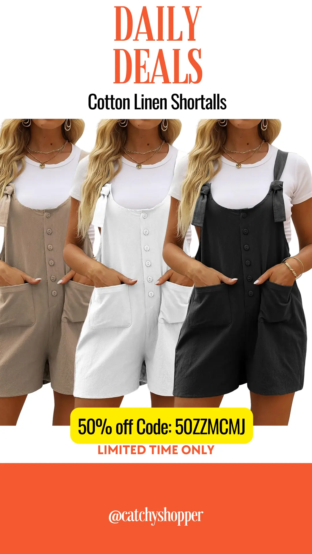 Cotton Linen Shortalls