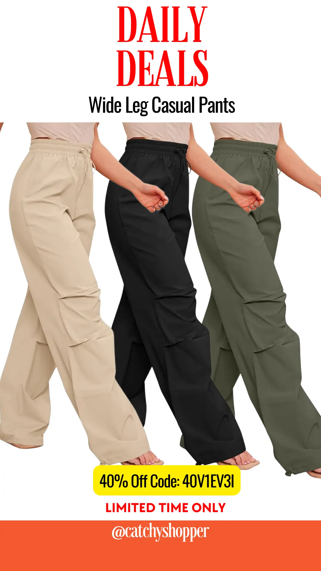 Wide Leg Casual Pants