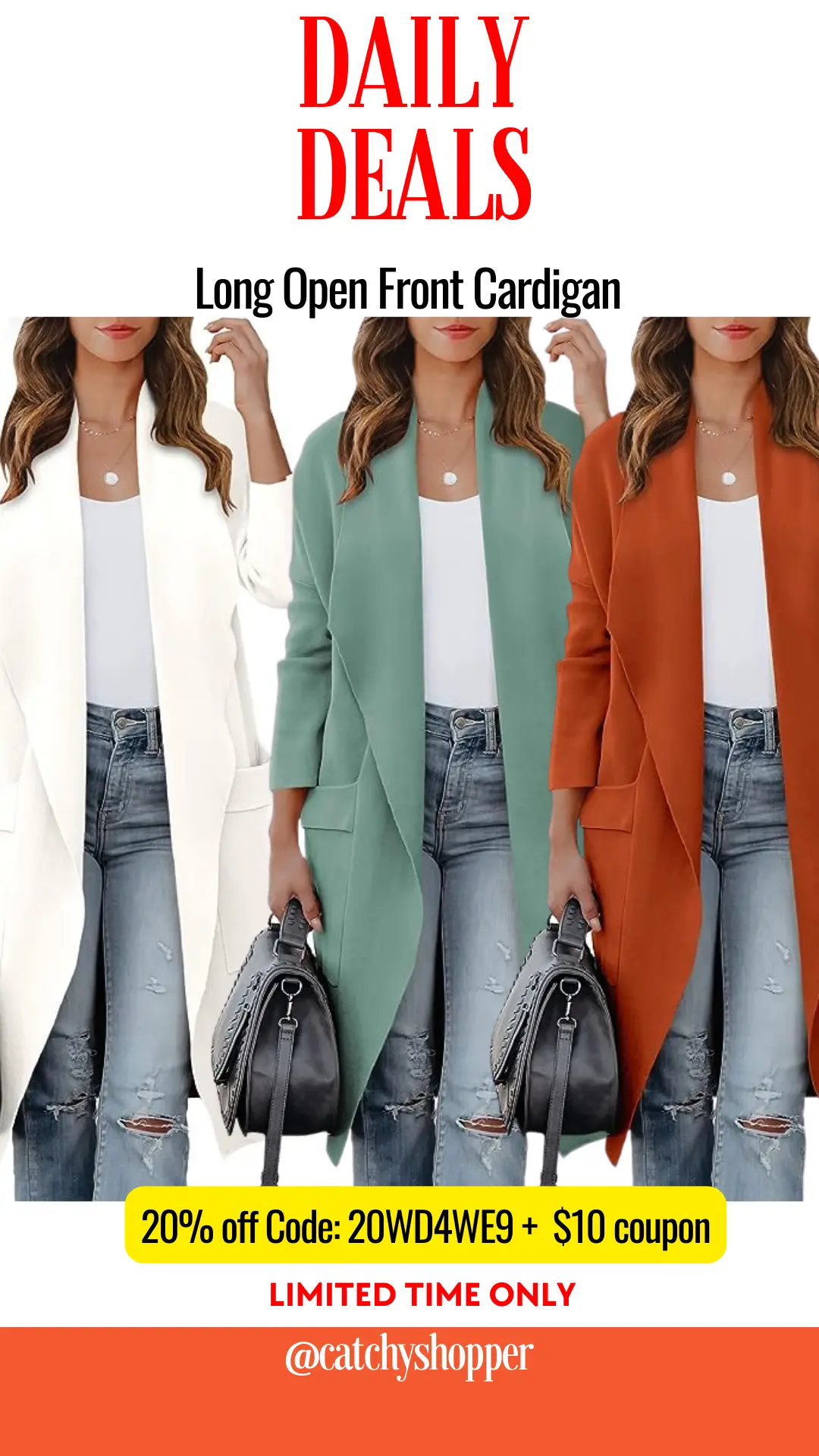 Long Open-Front Cardigans 