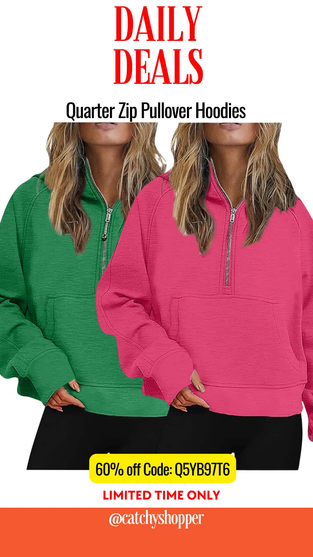 Quarter Zip Pullover Hoodies
