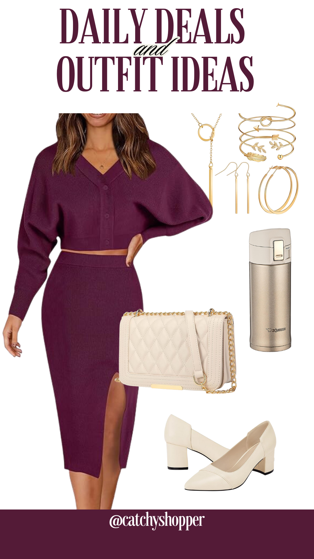 Sweater&nbsp;and Midi Skirt Work Outfit