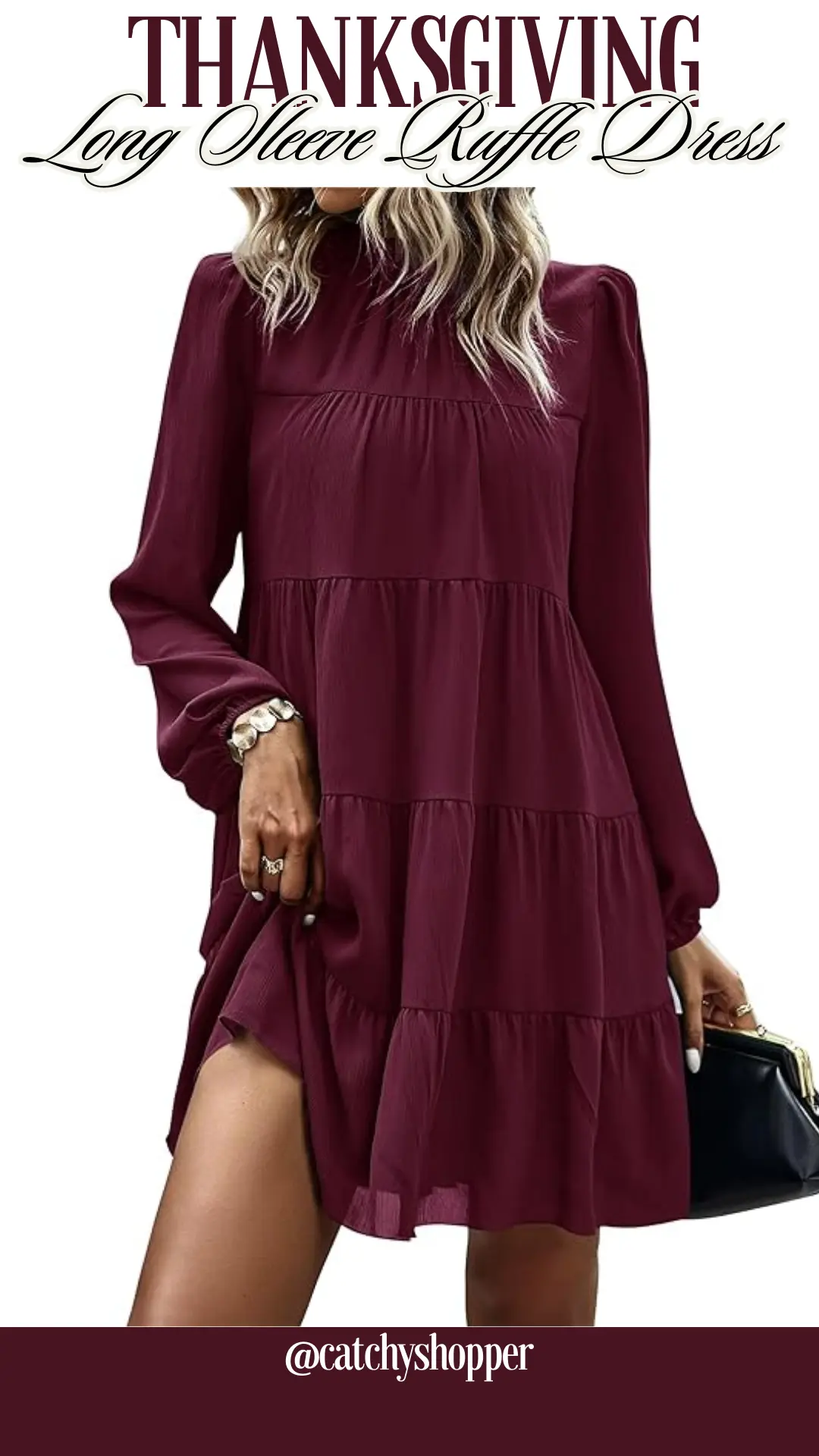 Long Sleeve Ruffle&nbsp;Dress