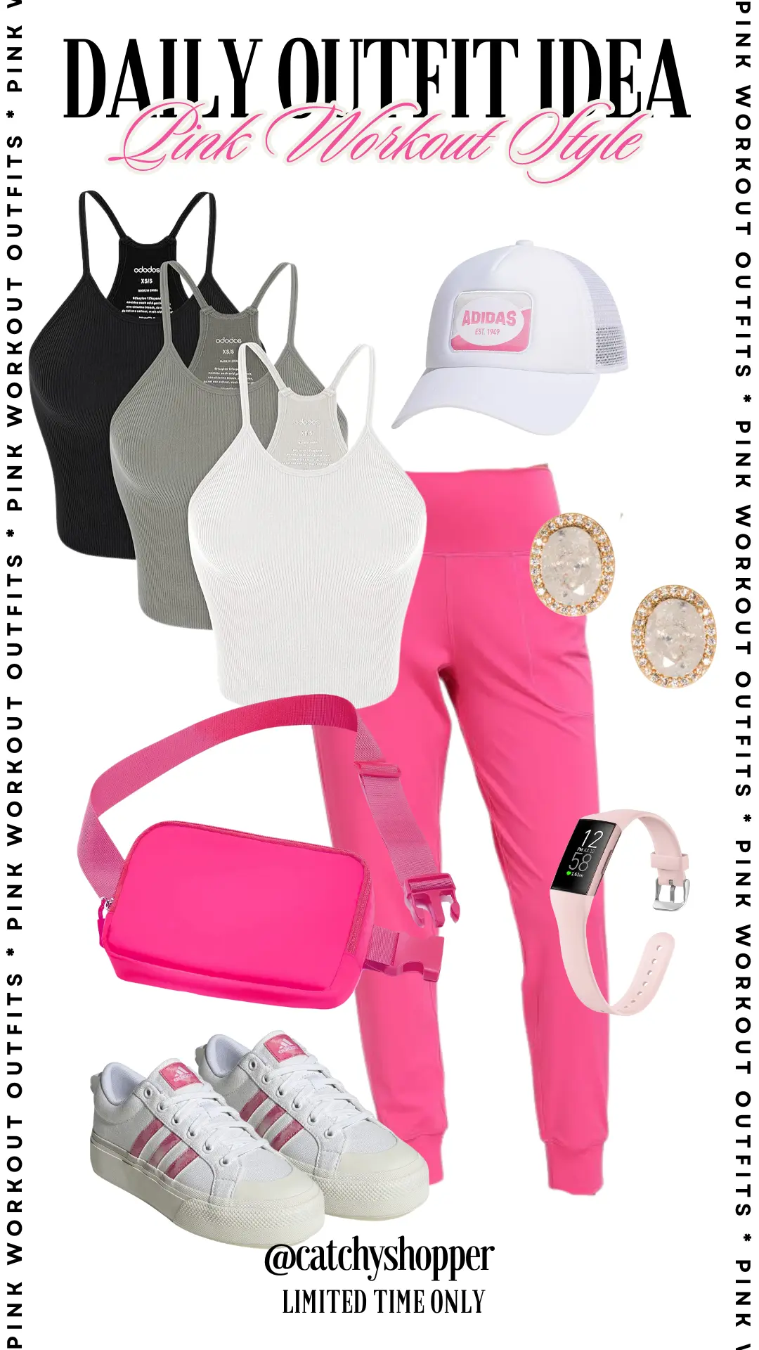 pink workout outfit