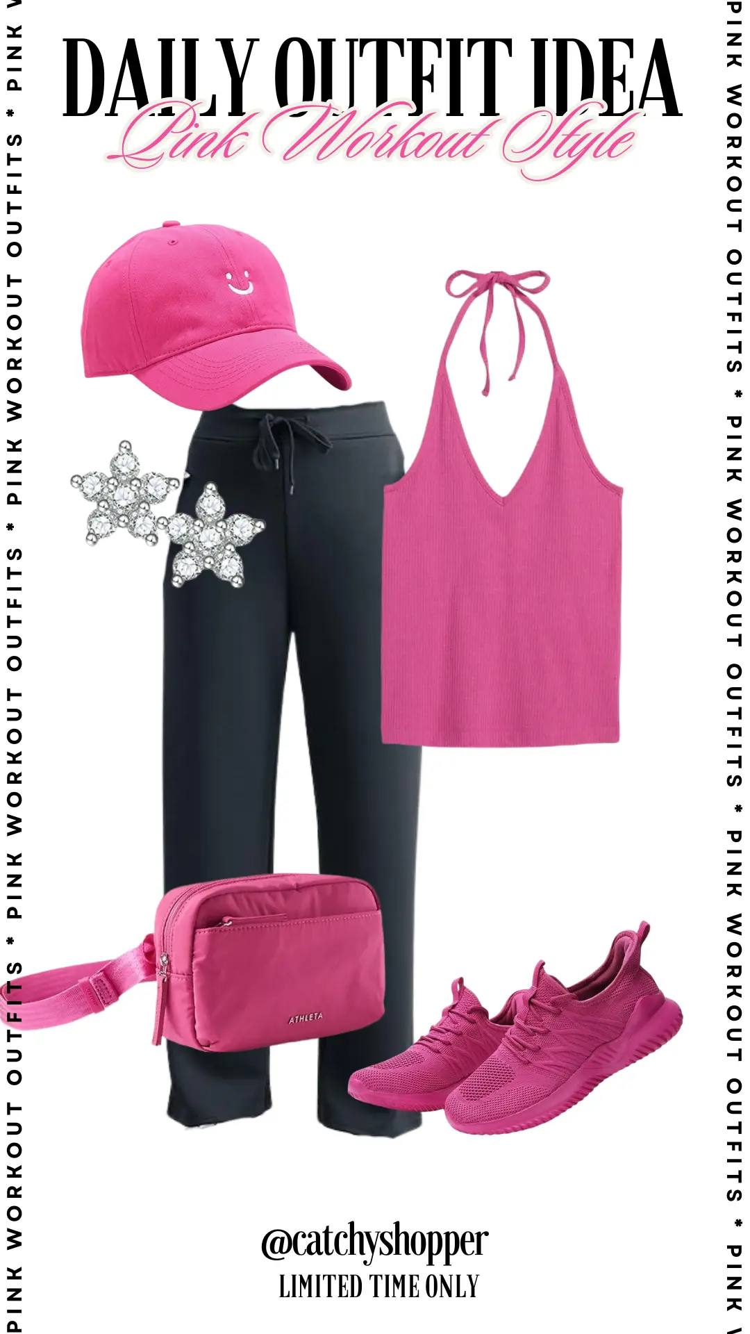 pink workout outfit