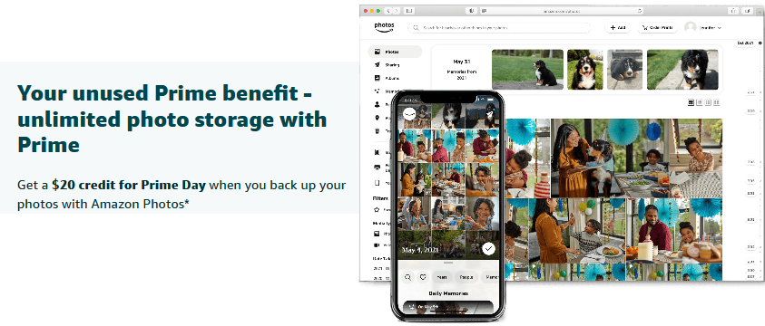 Amazon Credit with Amazon Photo App