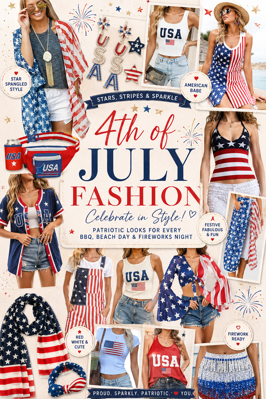 4th of july fashion, patriotic outfits