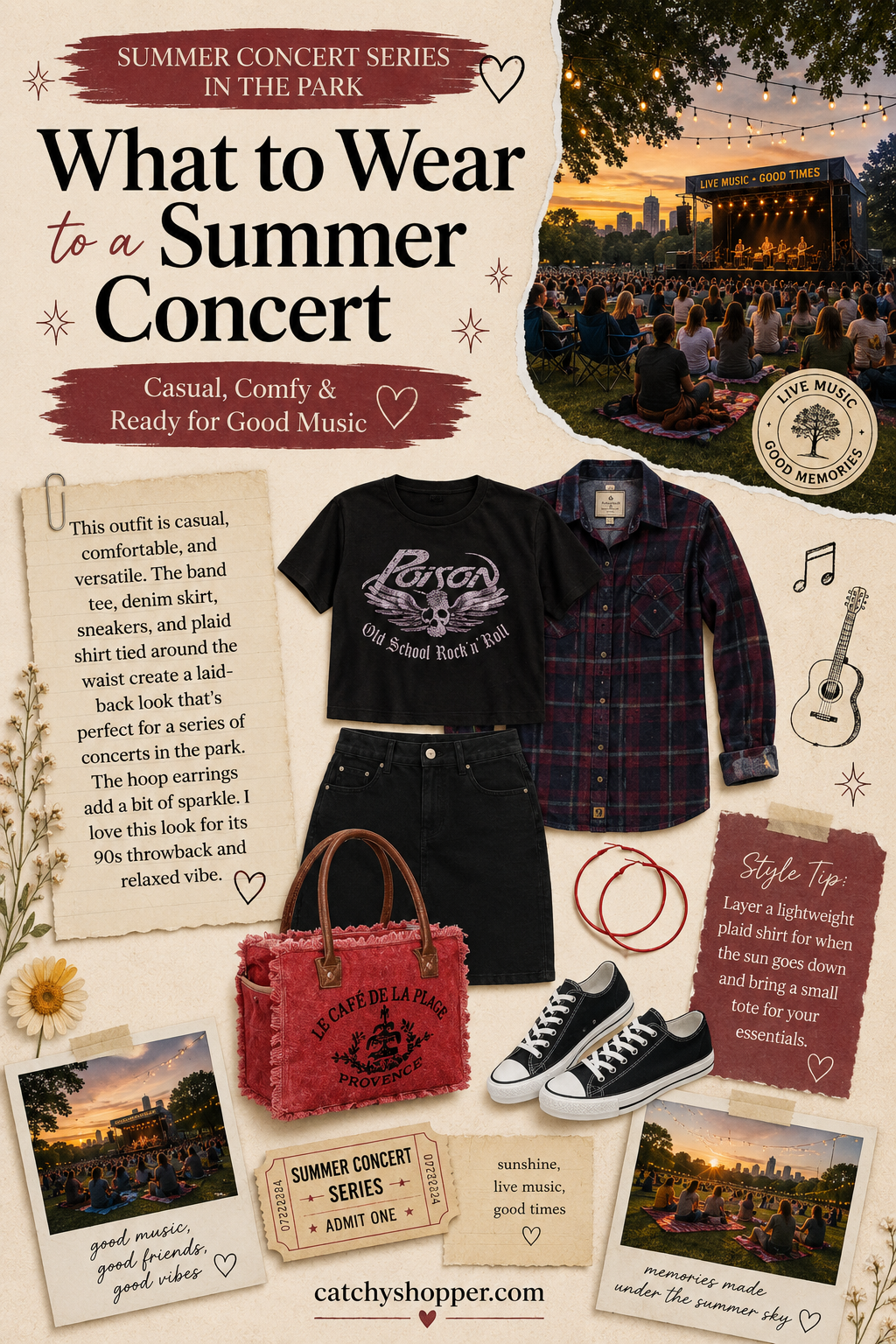 what to wear to a hot summer concert