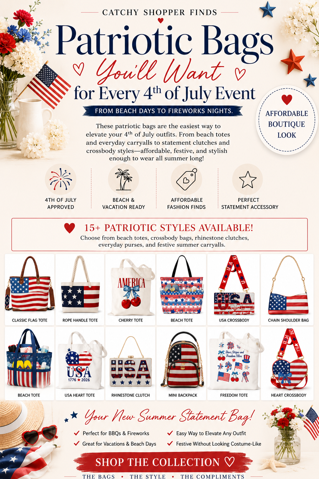 american flag bags FourthOfJulyOutfit