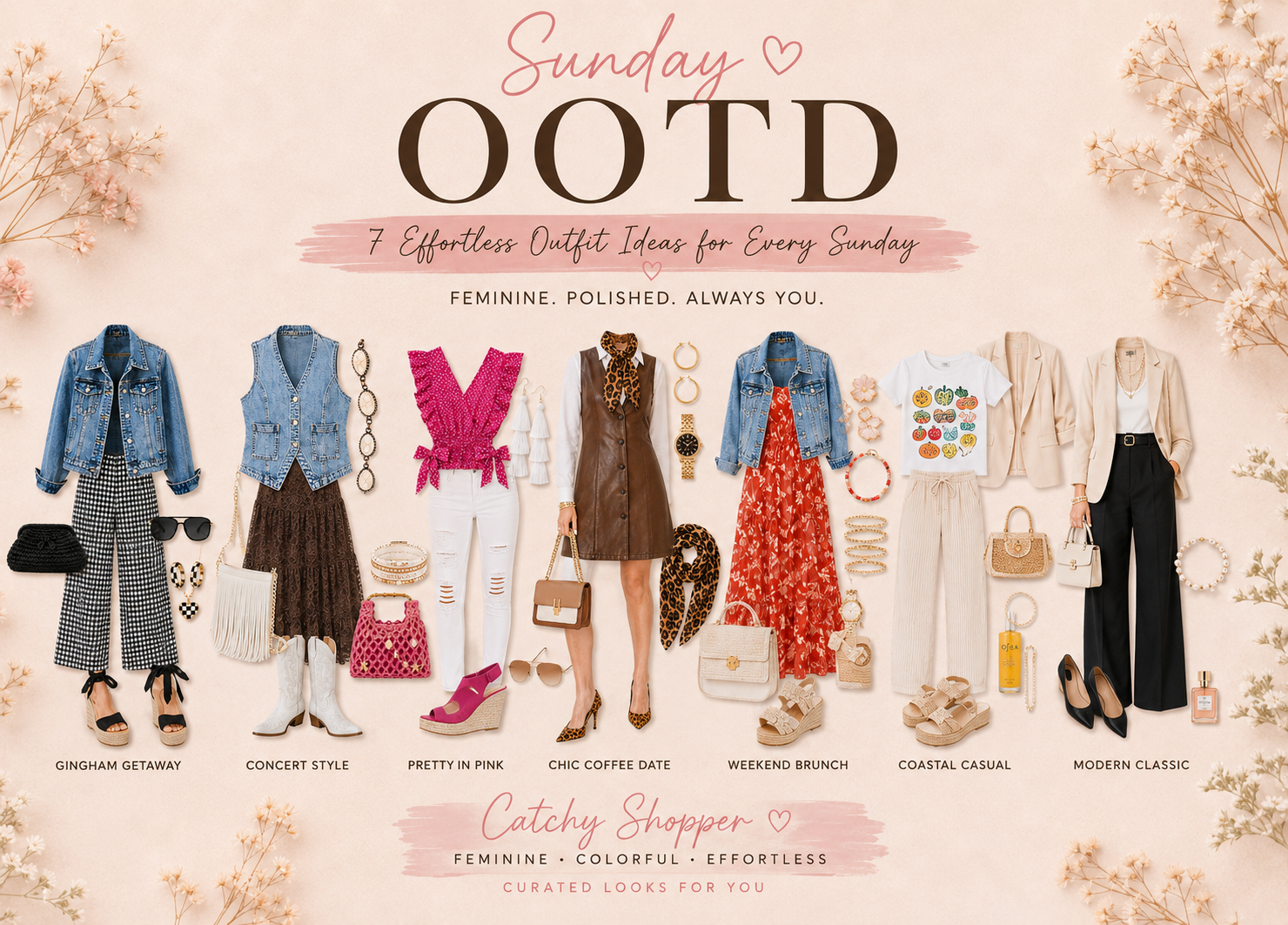 feminine neutral outfit Sunday outfit inspiration