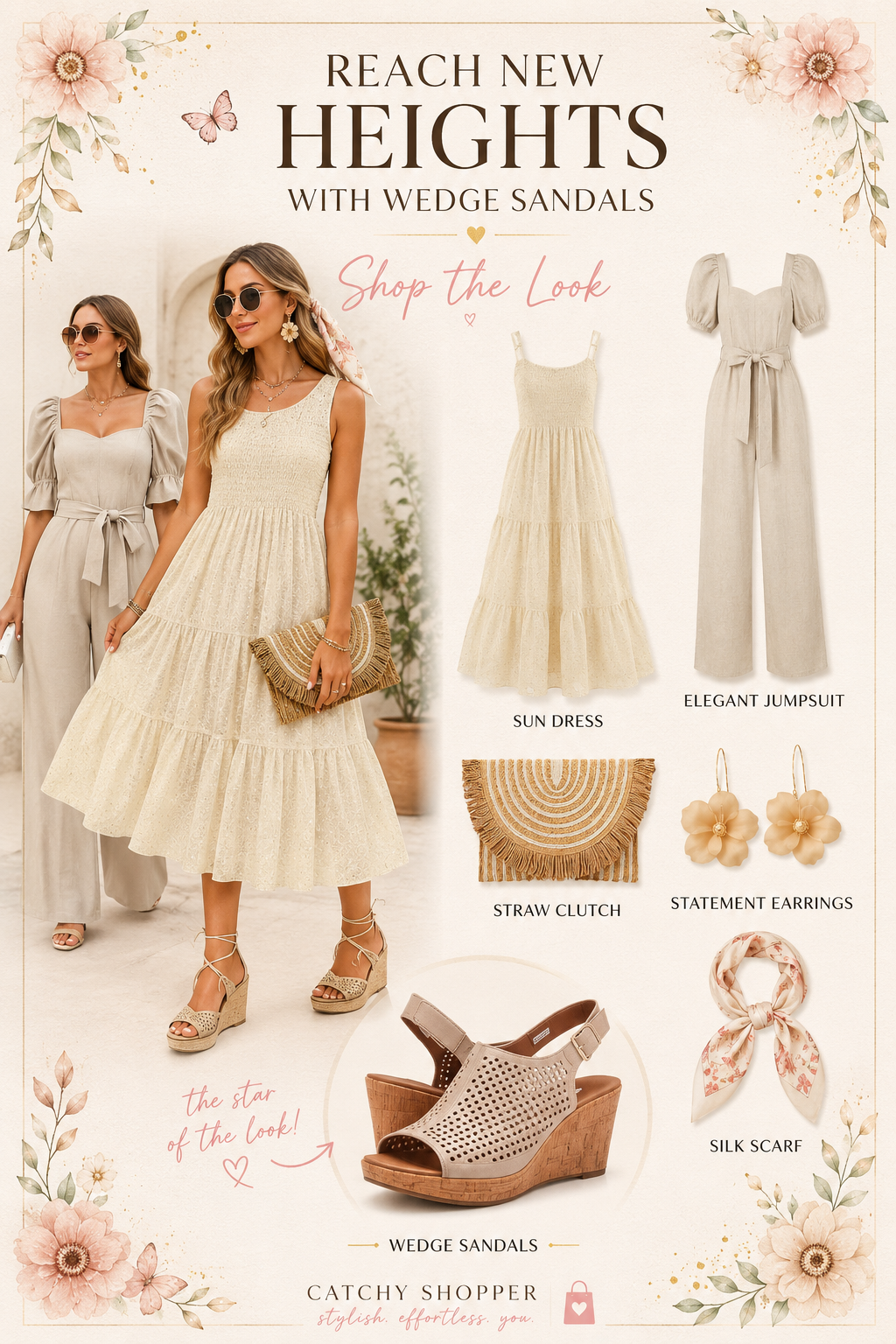 outfits with wedge sandals