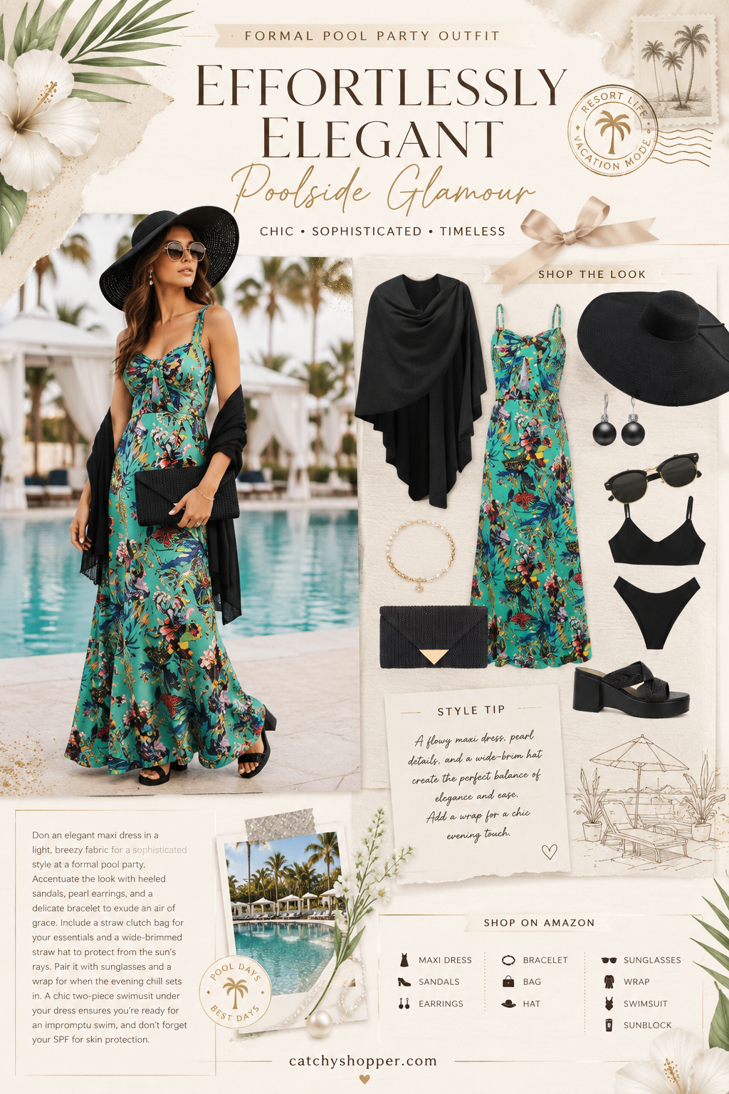 female pool party attire
