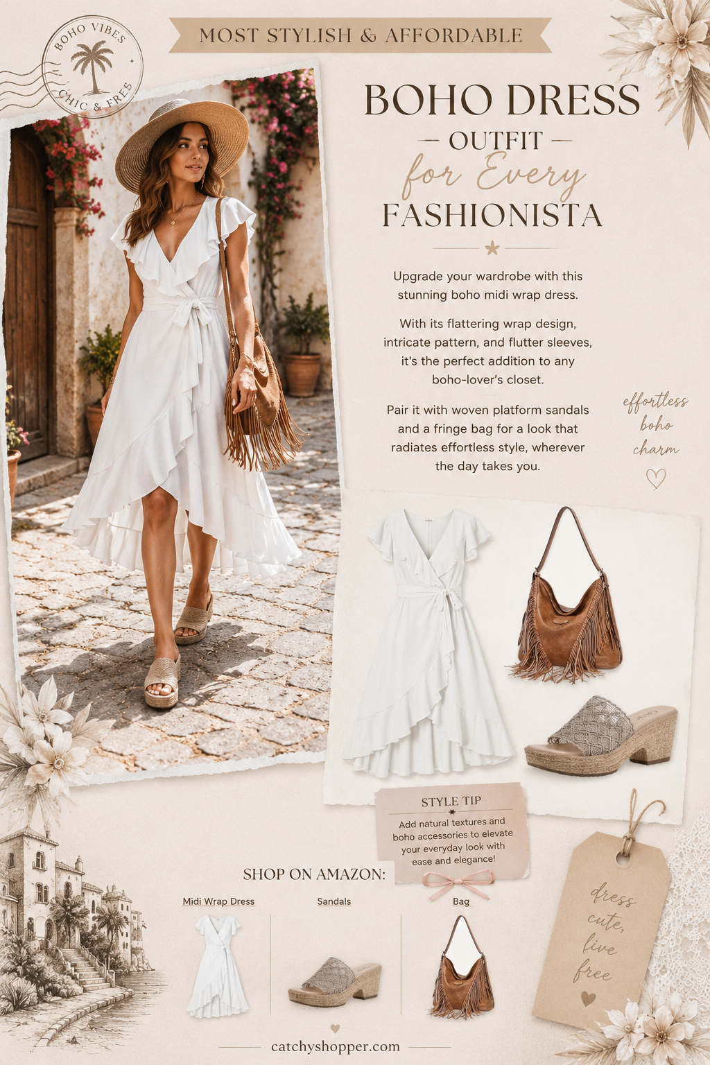 white boho outfit