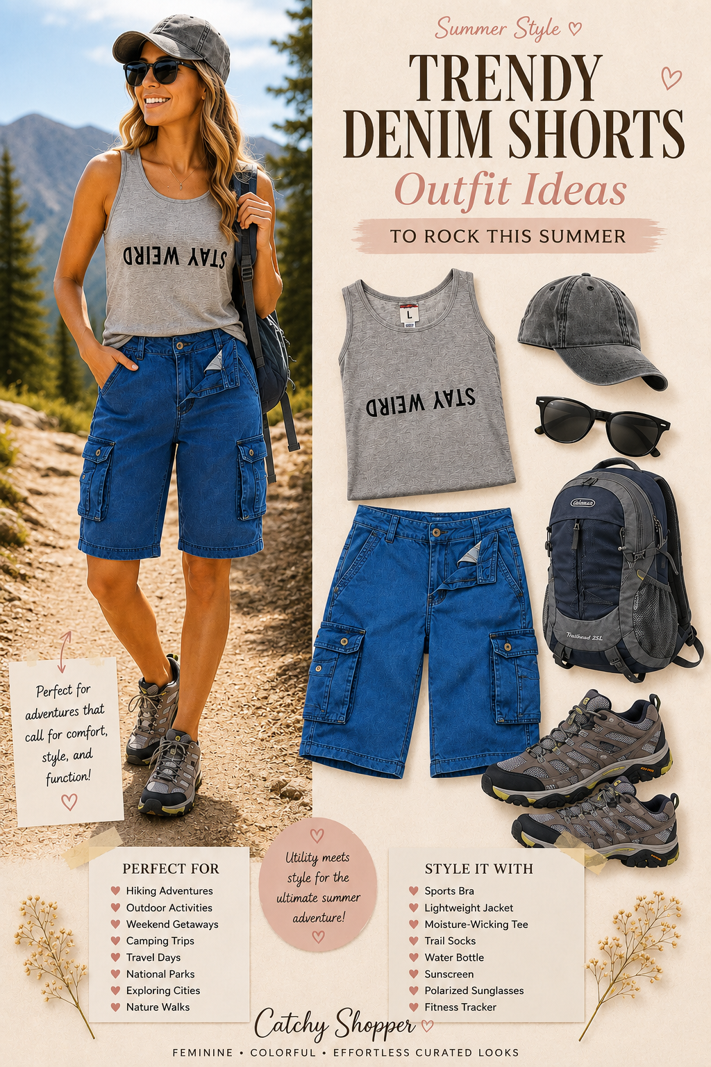 denim short outfit men