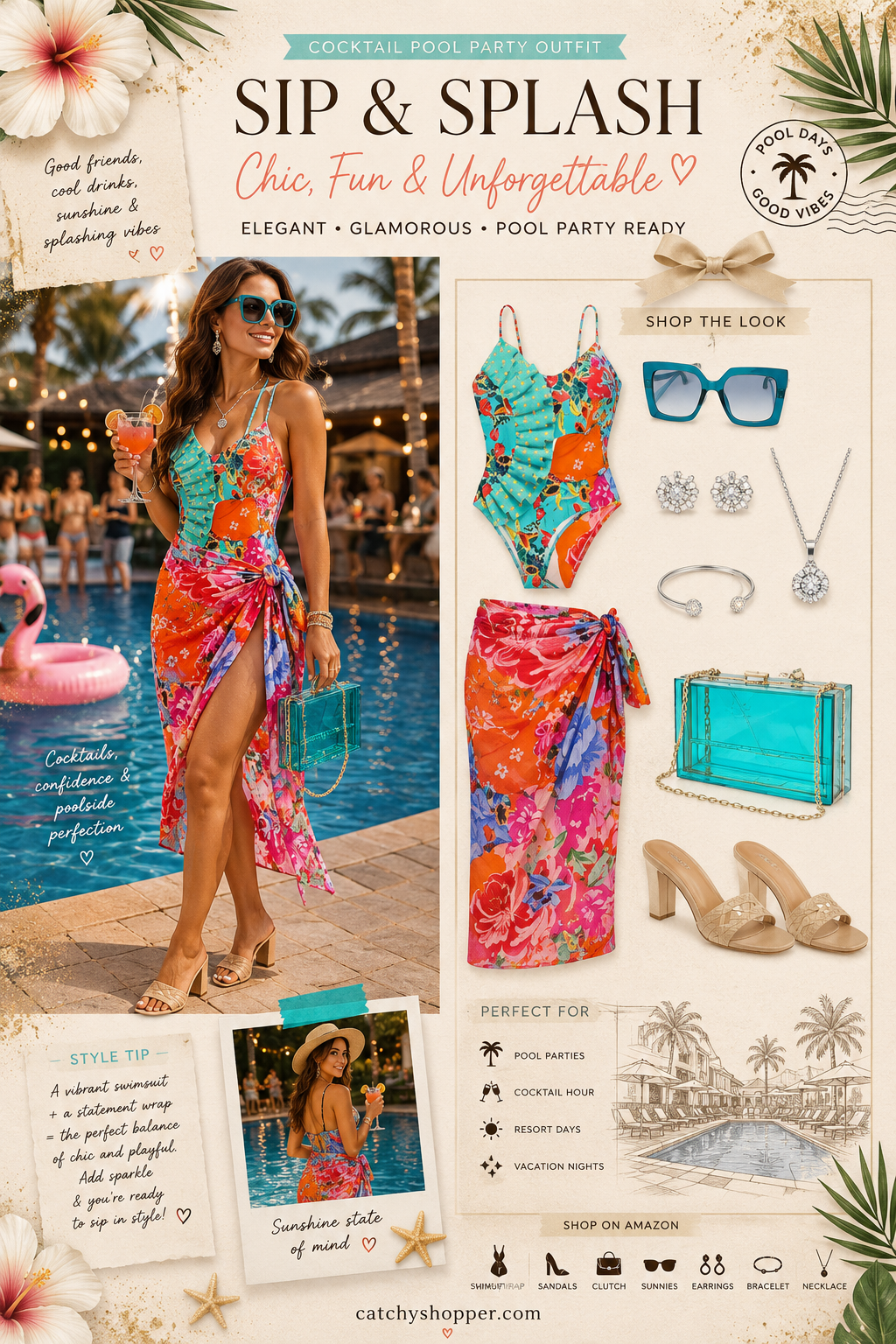 pool party attire female