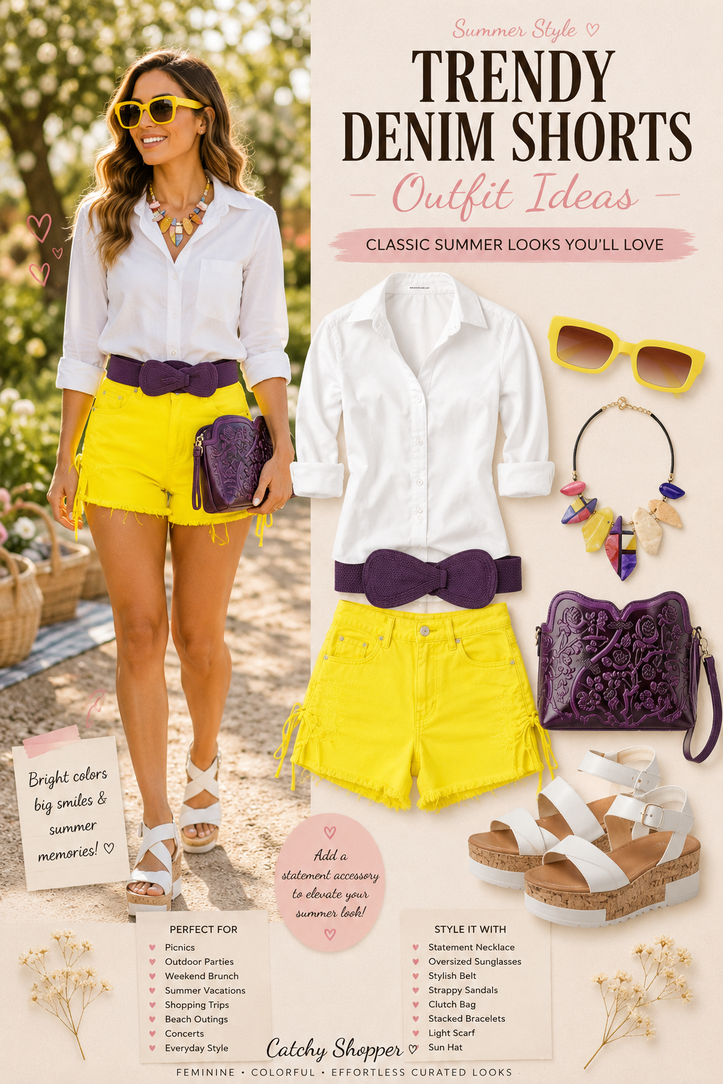 blazer and denim shorts outfit