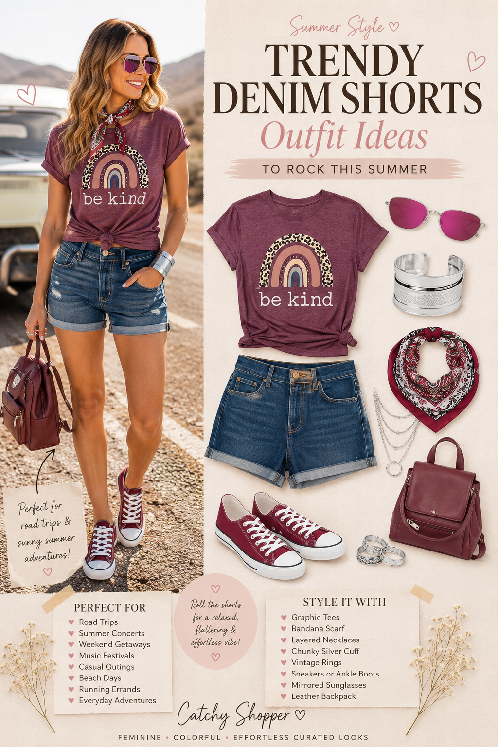 denim shorts outfit ideas