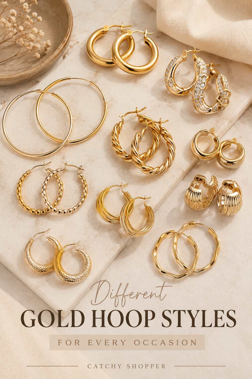 chunky gold hoop earrings