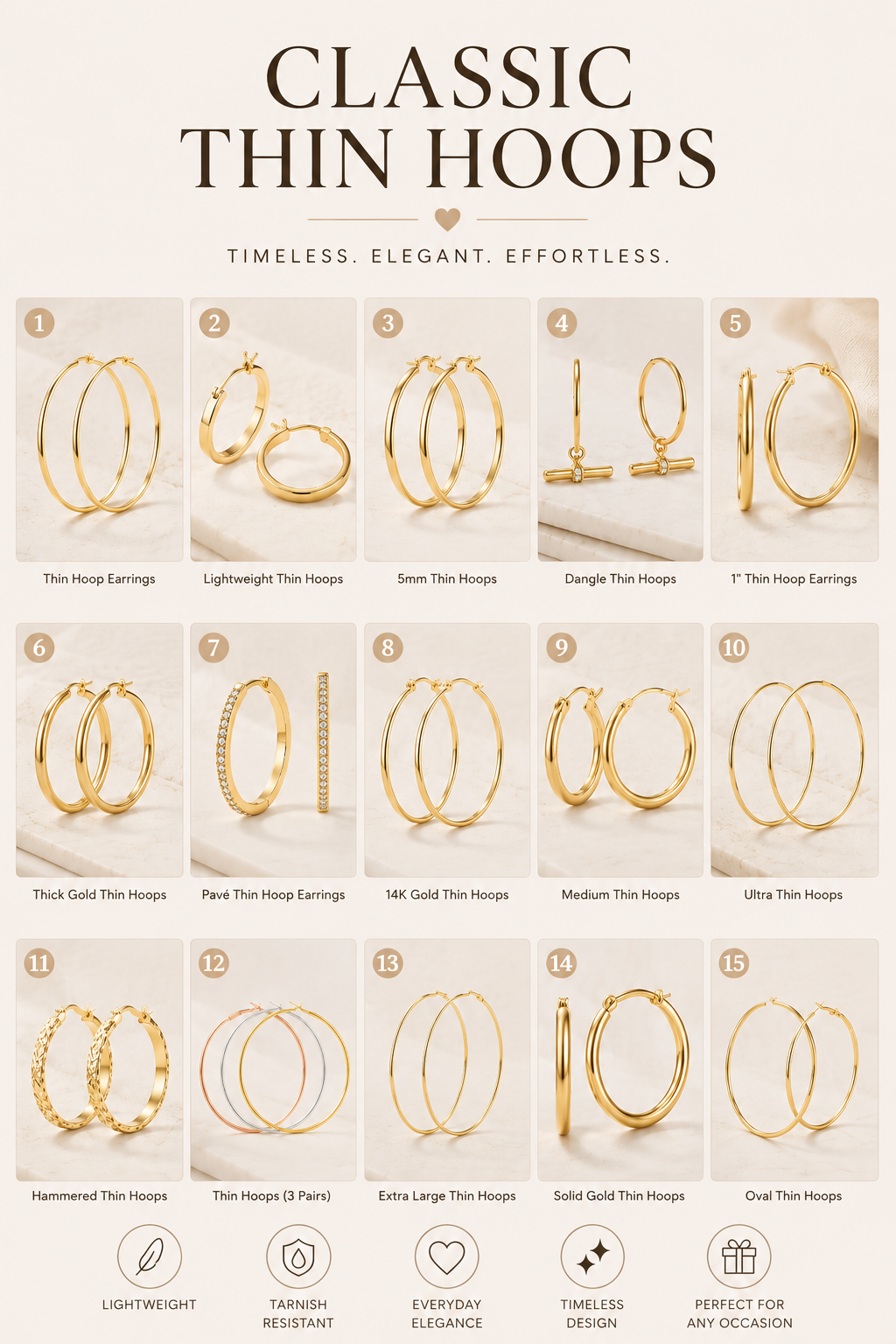 small gold hoop earrings