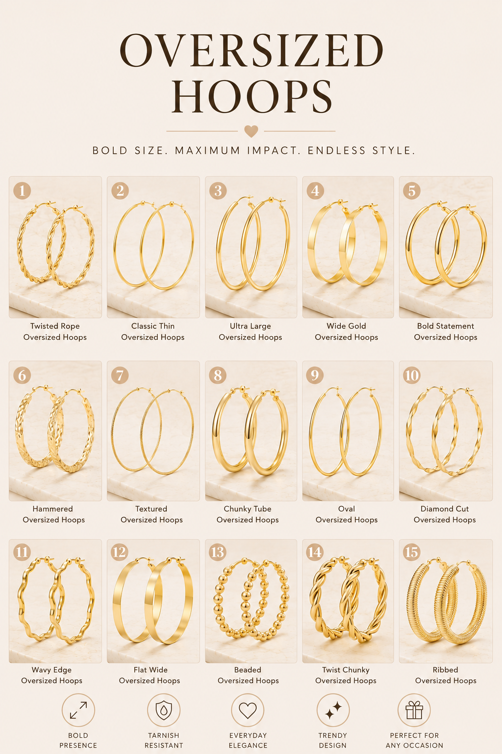 gold round earrings