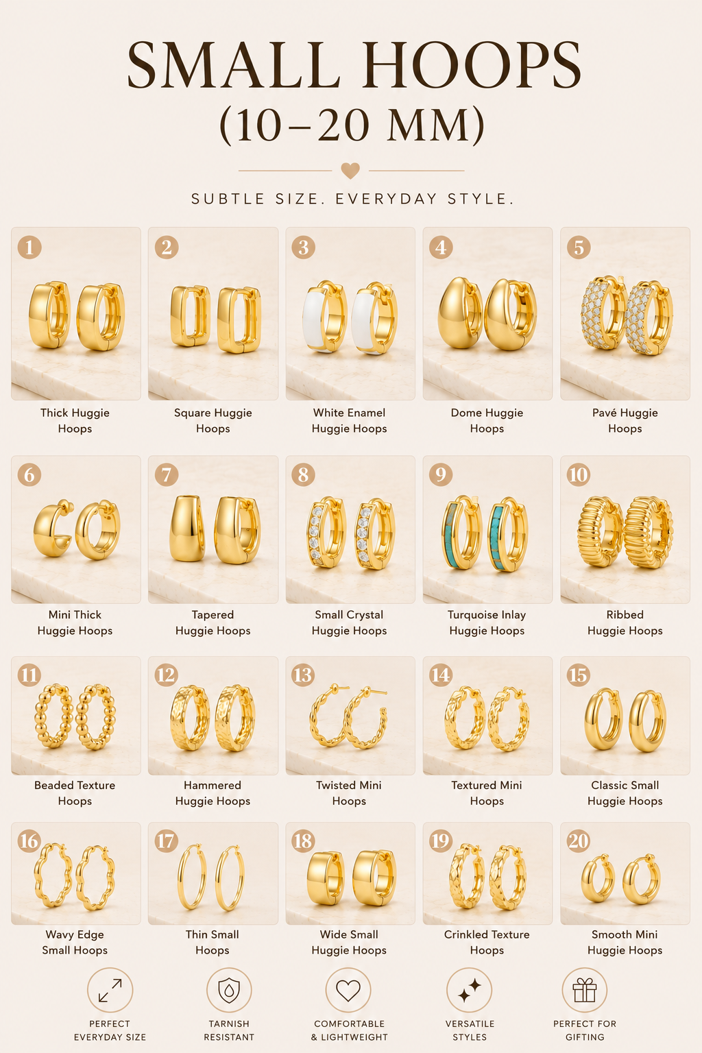gold hoop earrings for women
