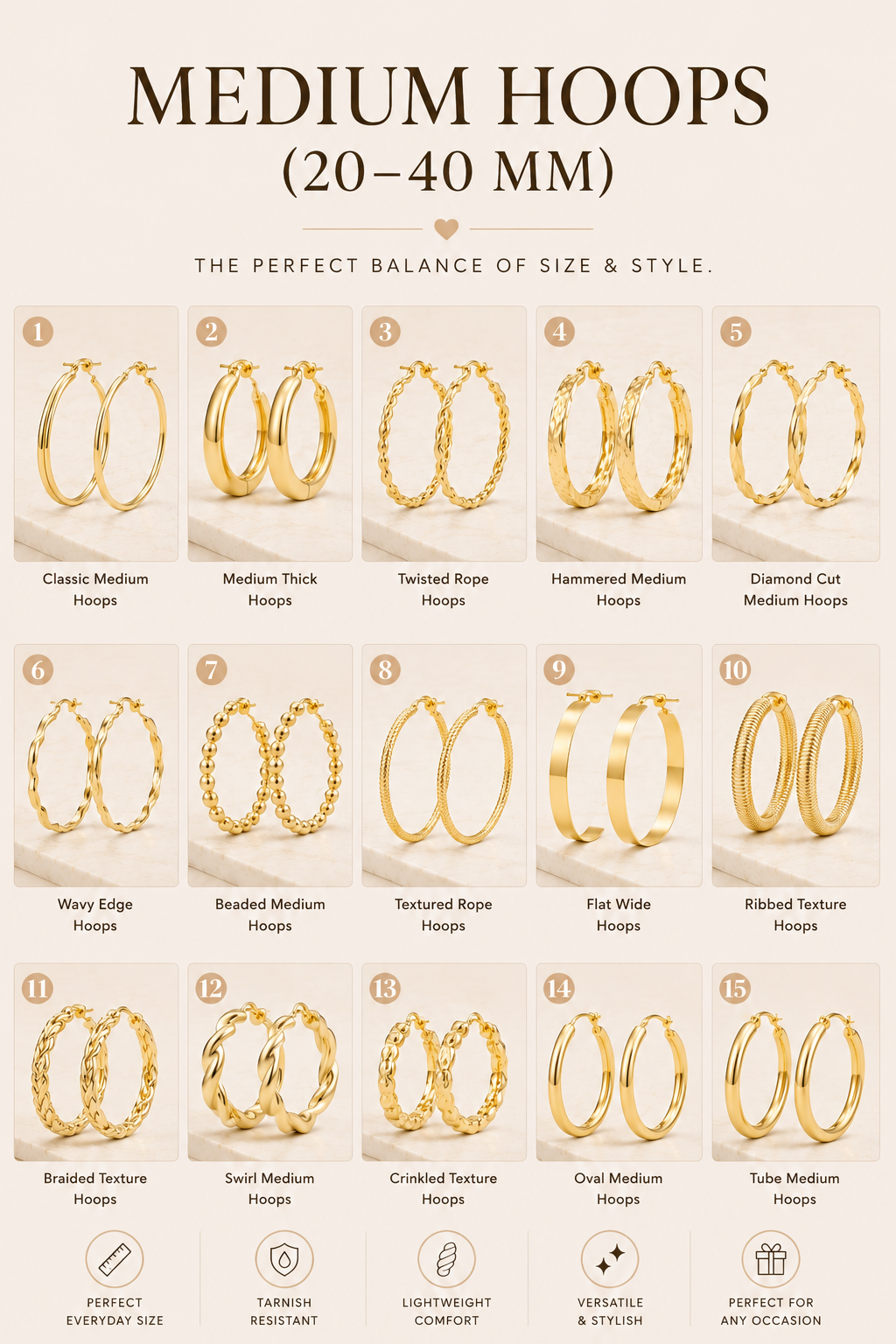 chunky gold hoop earrings