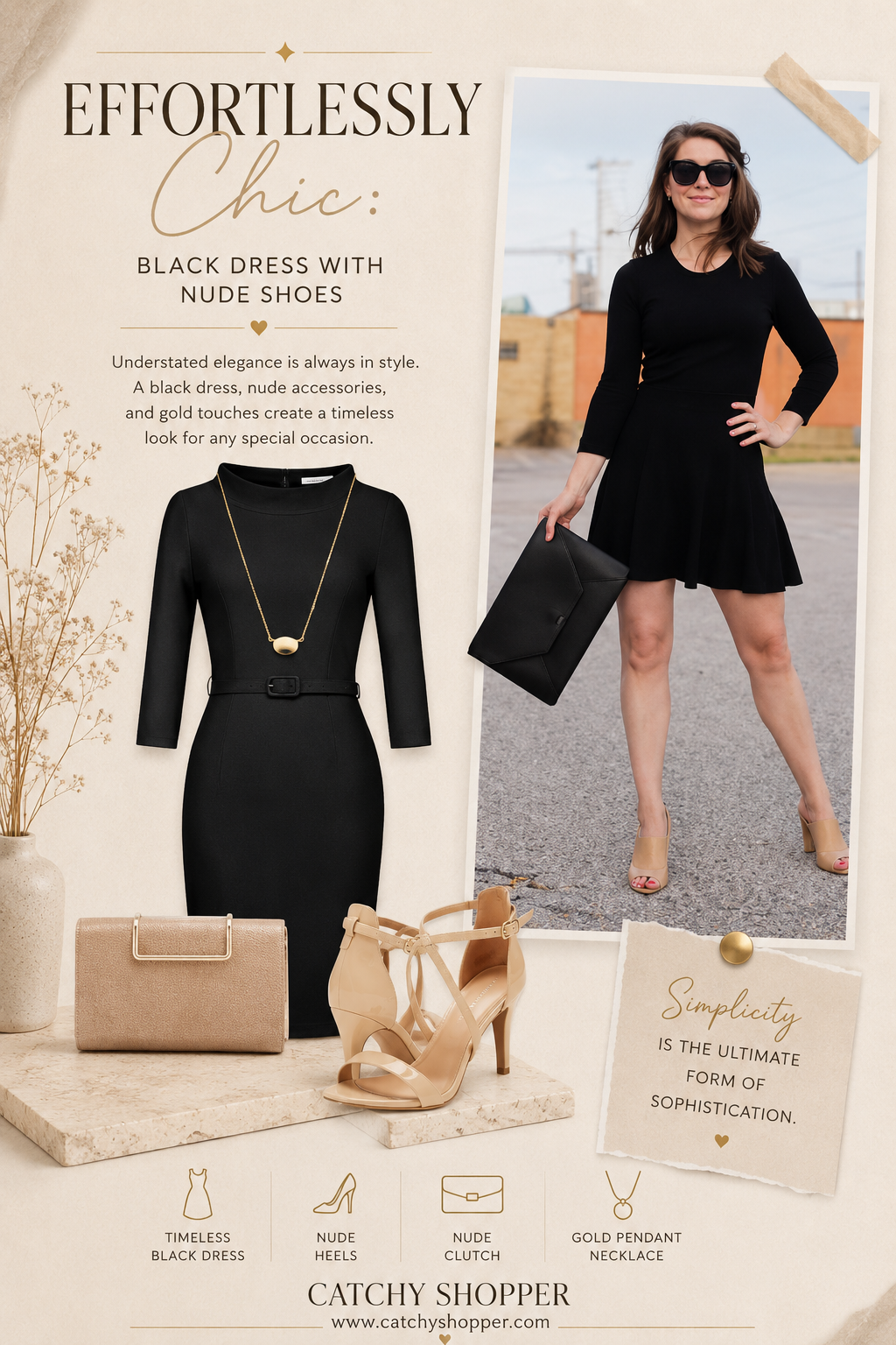 black slip dress outfit