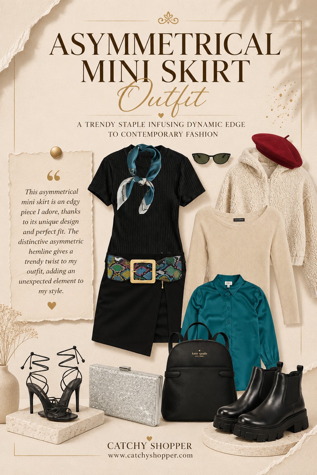 mini skirt casual outfit