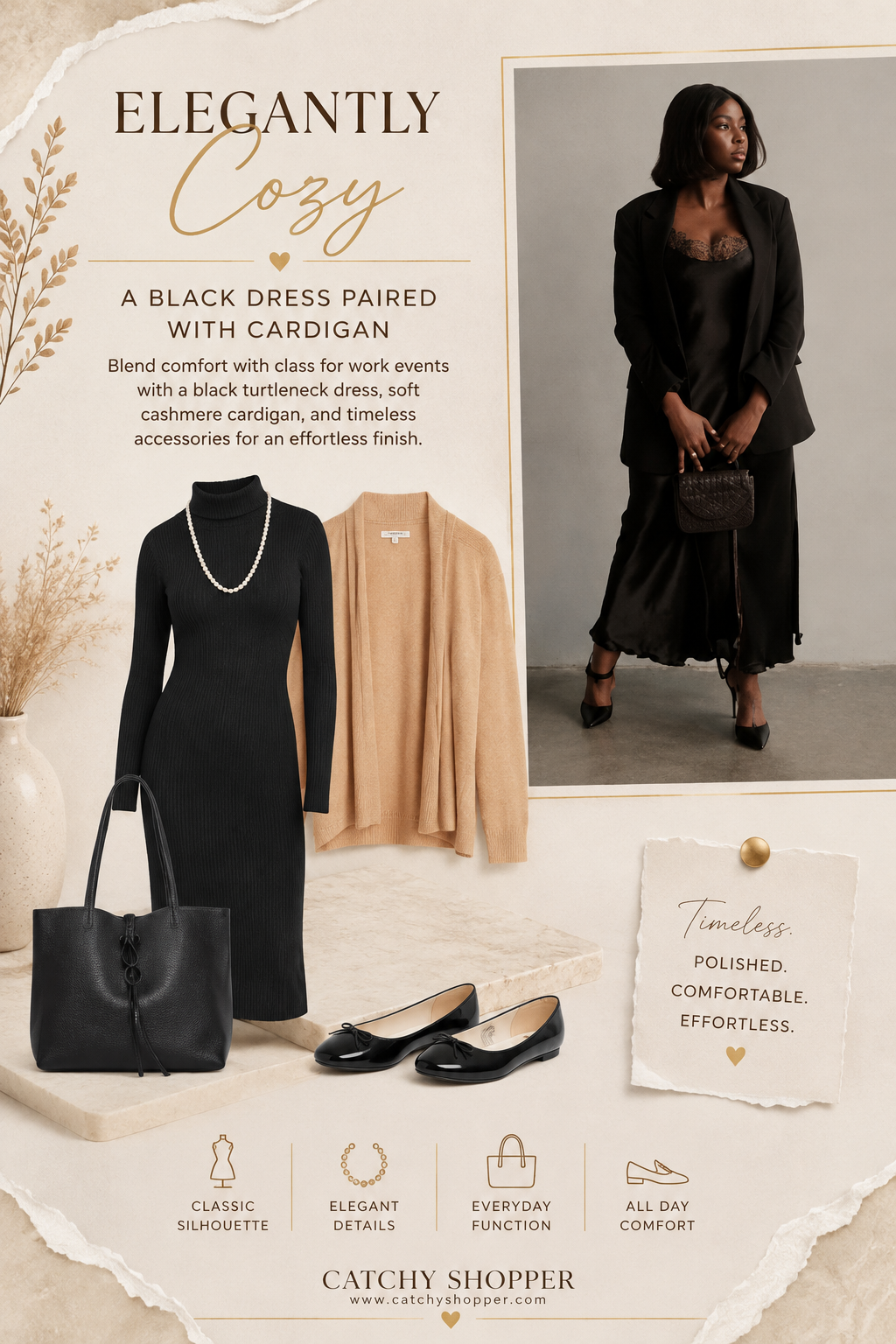 best black travel dress