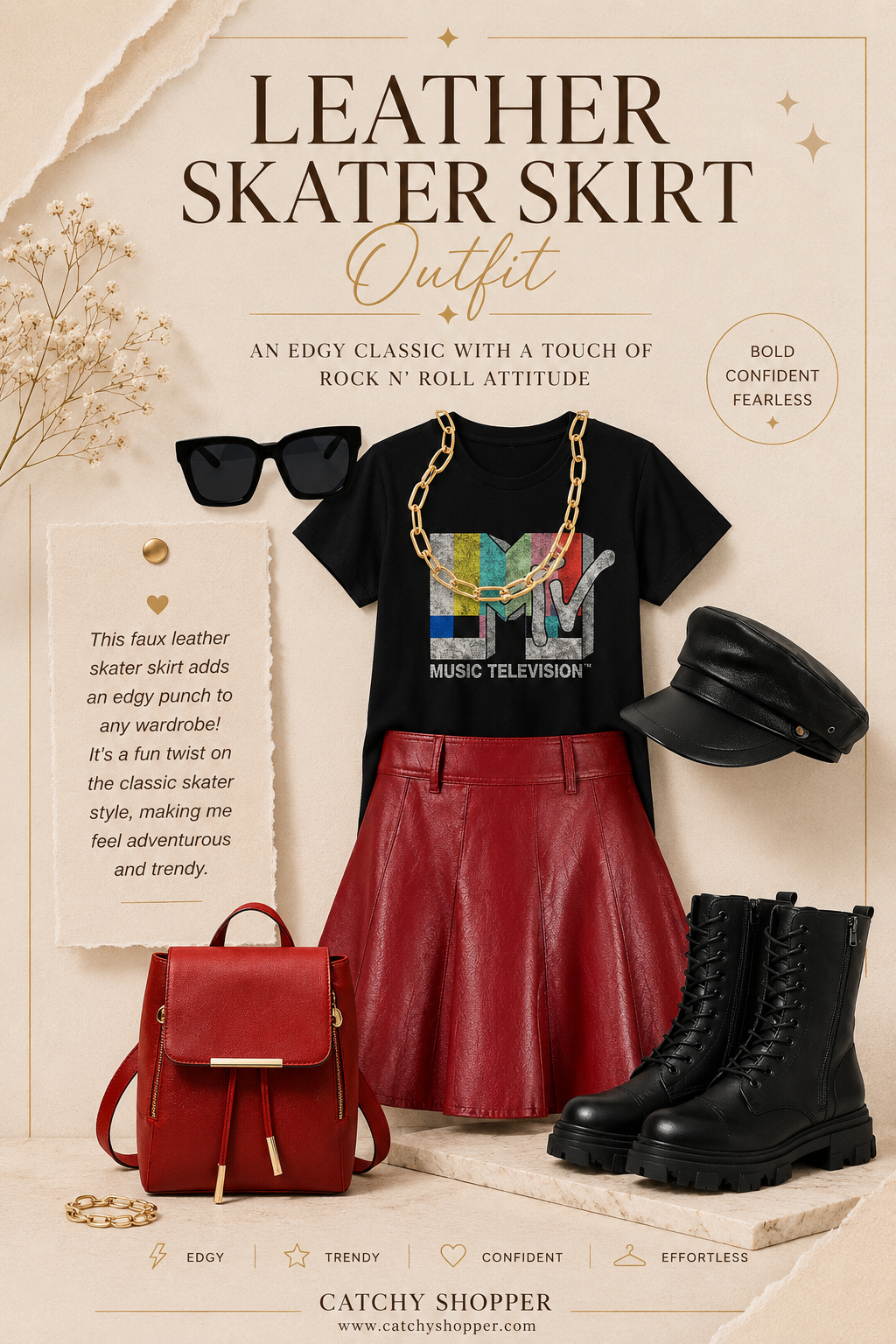 how to style black leather skirt