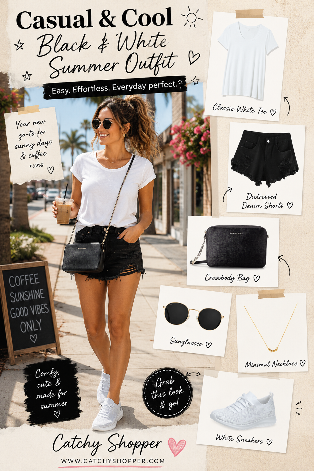 White Shirt and Black Pants Outfit