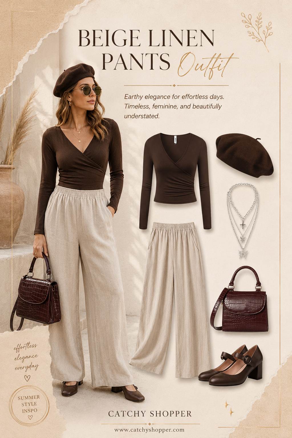 linen pants outfit women's