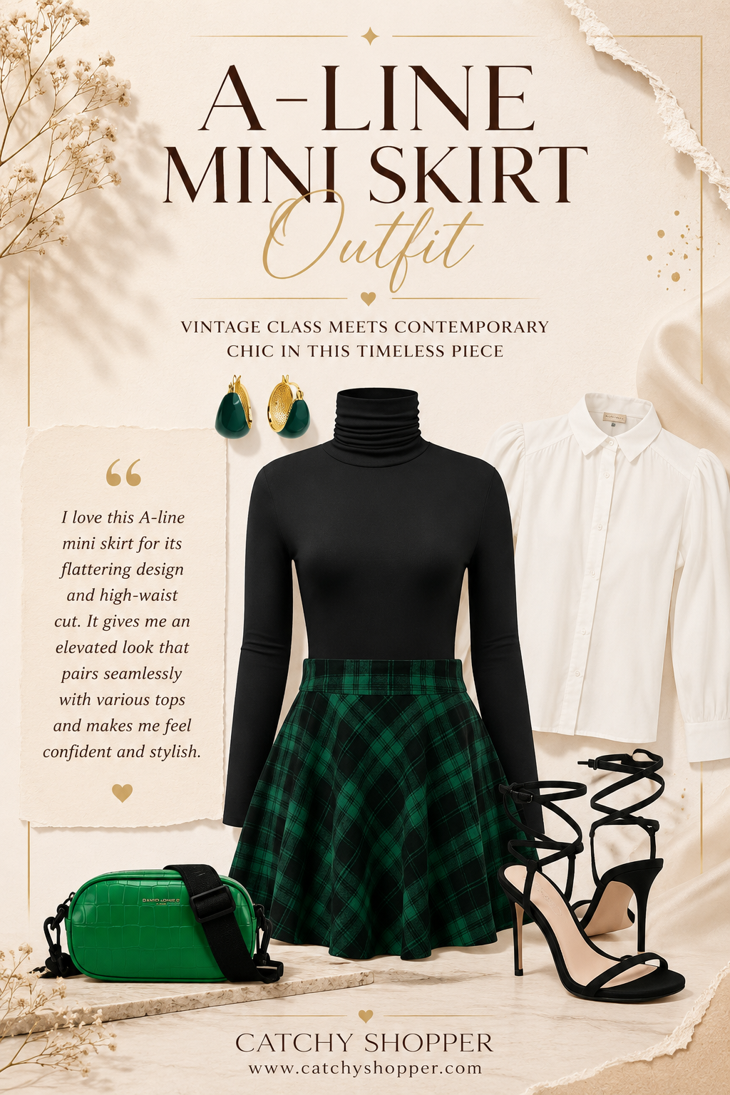 pleated mini skirt