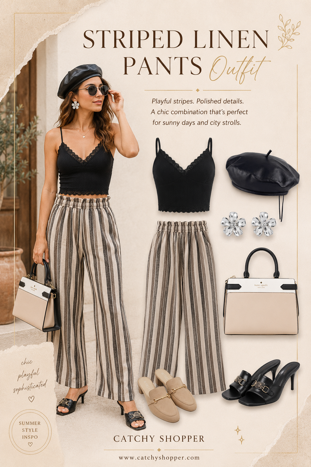 linen pants women outfit