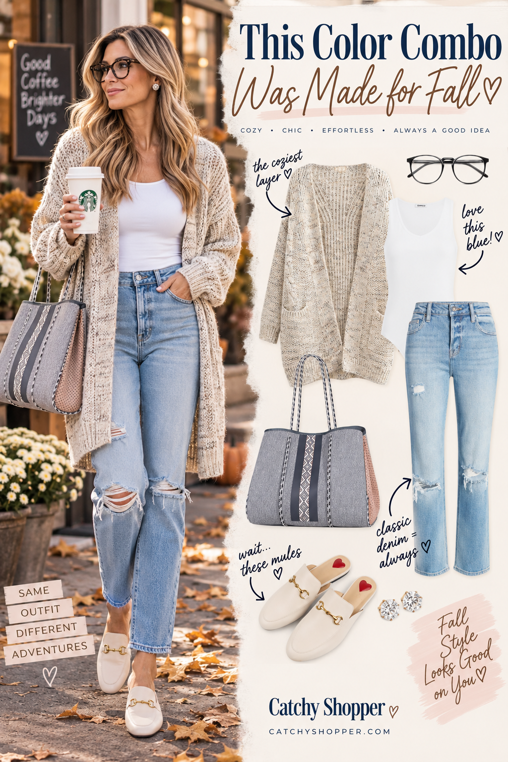 Light Blue & Beige Harmony Outfit